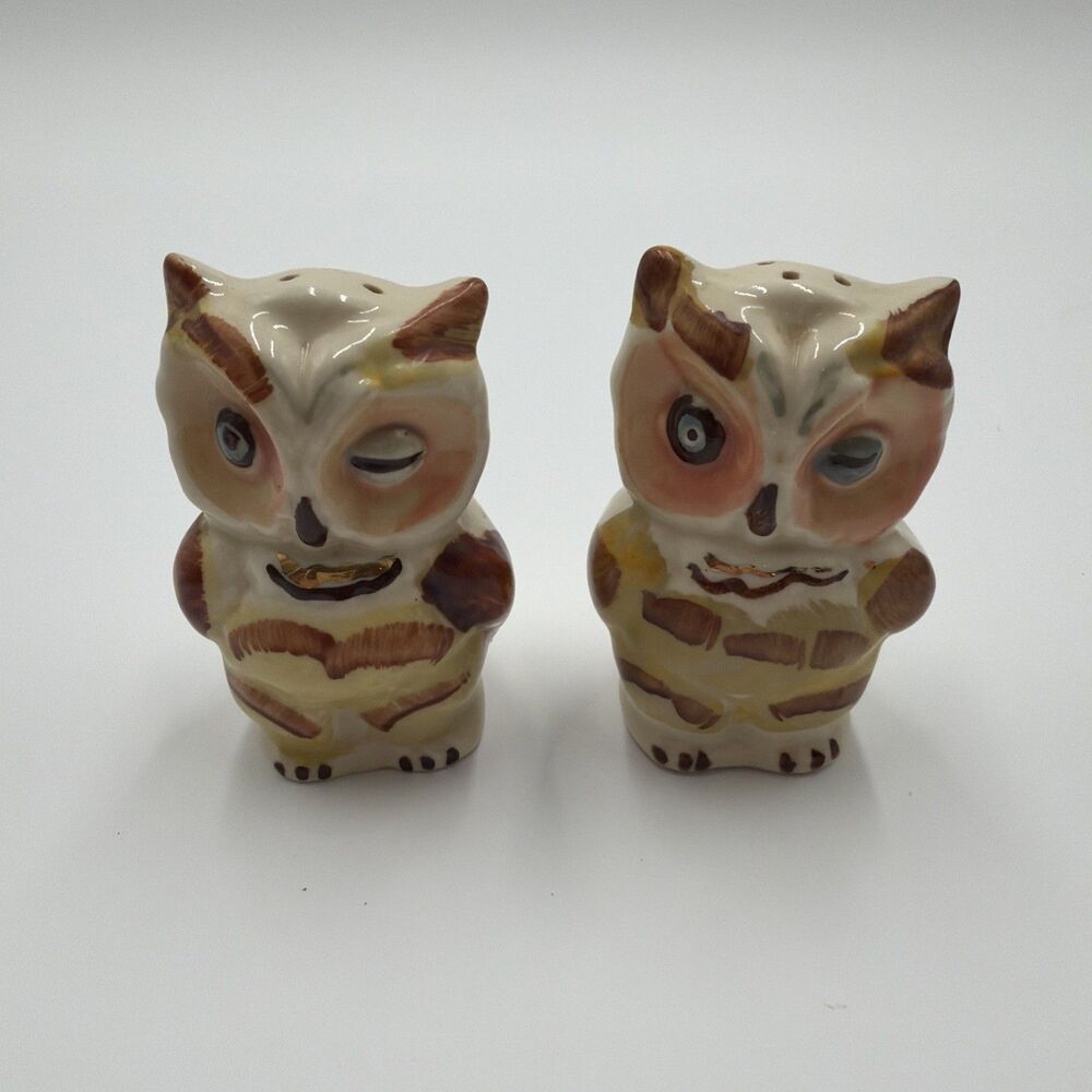 Vintage Shawnee Winking Owl Salt and Pepper Shakers